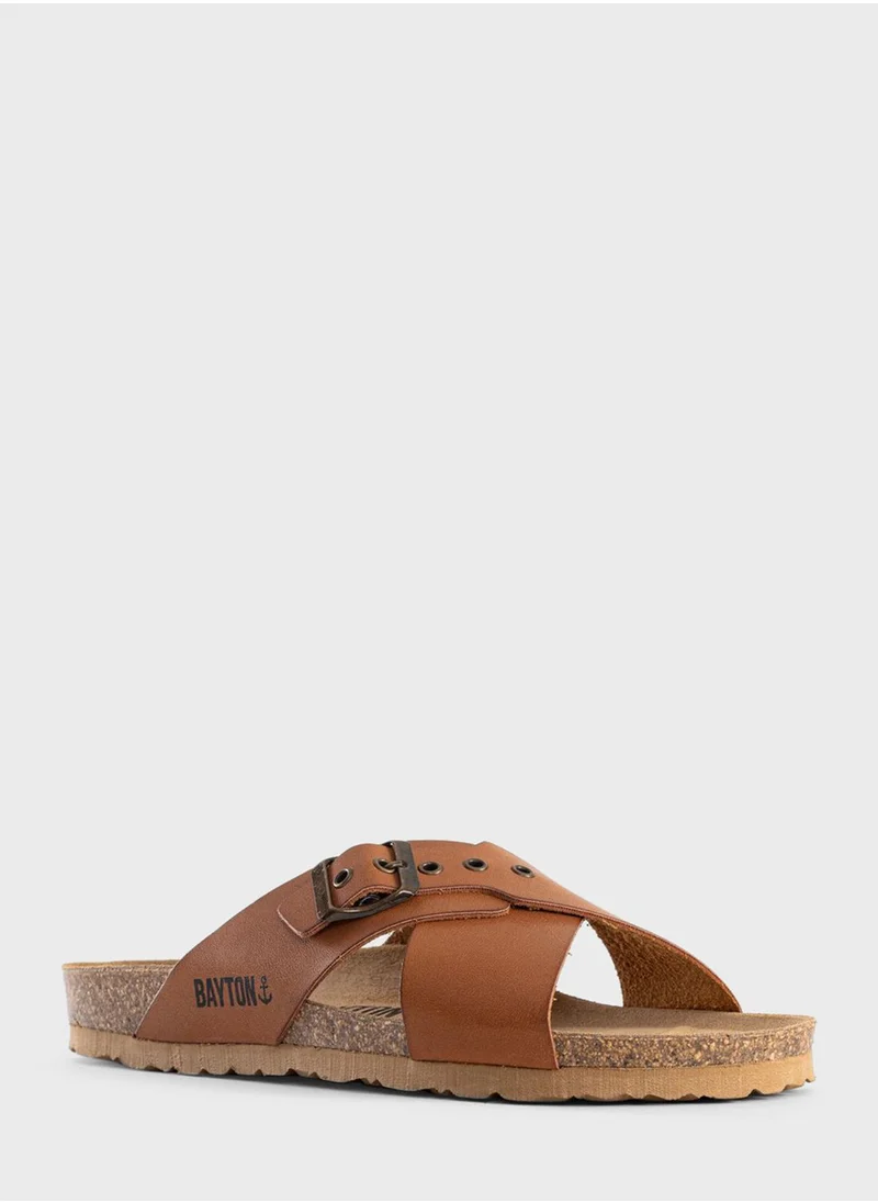 BAYTON Sarria X Strap Wedge Sandals