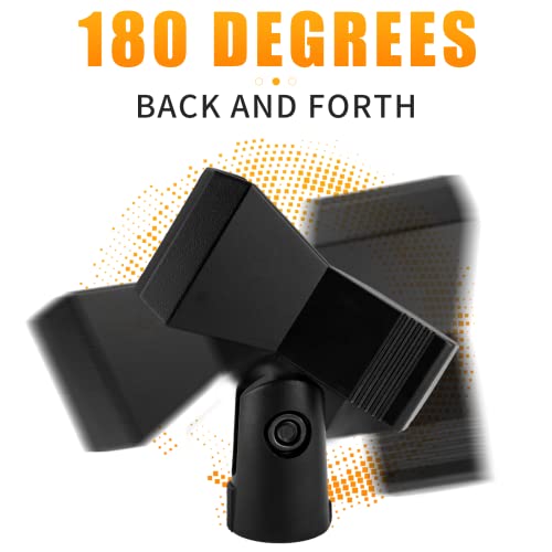 Coufce Universal Microphone Clip Holder, Adjustable Mic Butterfly Clip With Adapter for Mic Stand 5/8 Inch Male to 3/8 Inch Female Adapter - Image 4