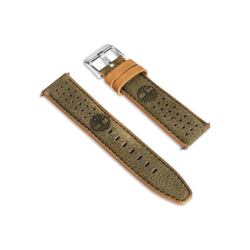 Timberland Universal Leather Strap Compatible with Apple Watch Series 3–9/SE/Ultra/Ultra 2 & Samsung/Huawei Quartz Watches – 22mm Genuine Leather Replacement Band - Image 2