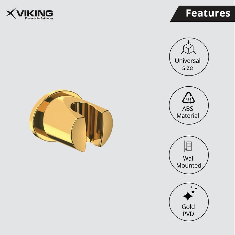 Viking خطاف فايكنغ ABS بطلاء ذهبي براق لخرطوم الدش اليدوي وصنبور الصحة - Image 4