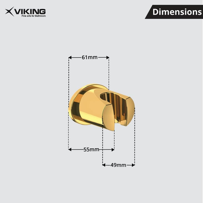 Viking خطاف فايكنغ ABS بطلاء ذهبي براق لخرطوم الدش اليدوي وصنبور الصحة - Image 2