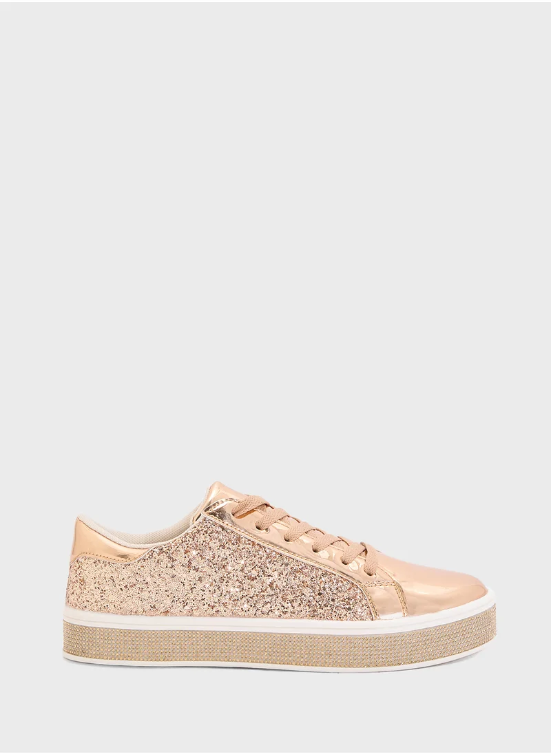 جينجر Lace Up Cupsole Sneaker