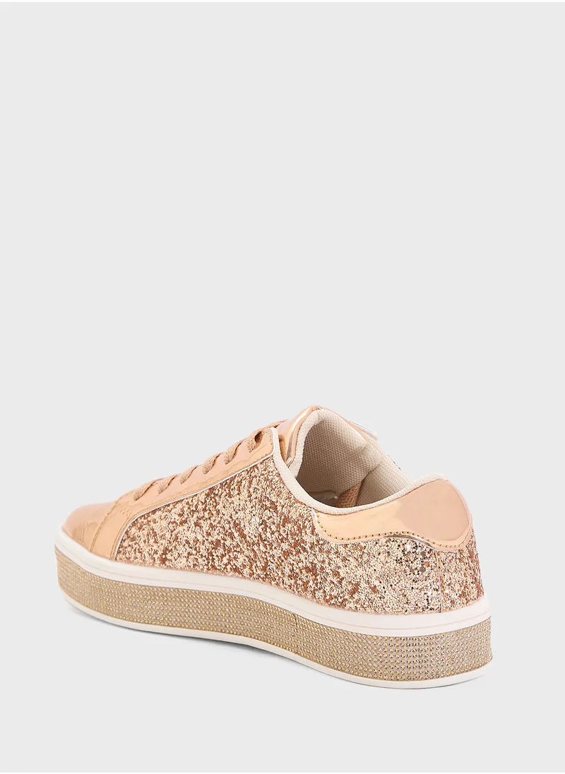 جينجر Lace Up Cupsole Sneaker