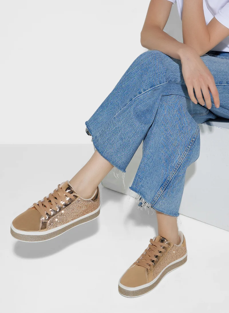 Ginger Lace Up Cupsole Sneaker