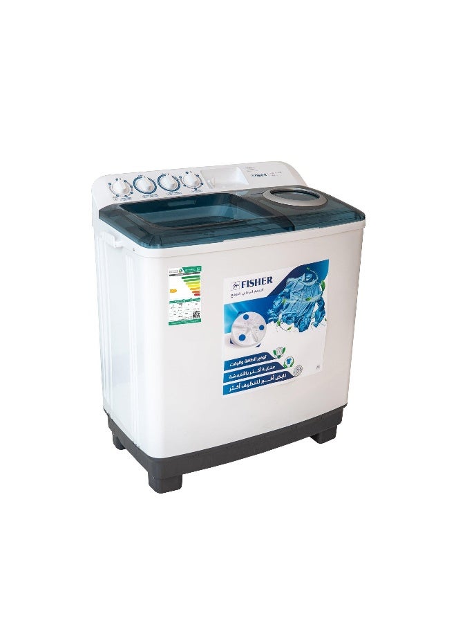 FISHER Twin Tub Washing Machine 10 Kg Plastic Body White - Image 3