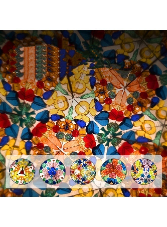 كلاسيكي تين كاليودوسكوب، كاليودوسكوب للأطفال، لعبة كاليودوسكوب بجسم معدني، ألعاب رجعية تعليمية كاليودوسكوب بنفسجي مع نمط ثلاثي الأبعاد، هدية عيد ميلاد للأولاد والبنات - Image 3
