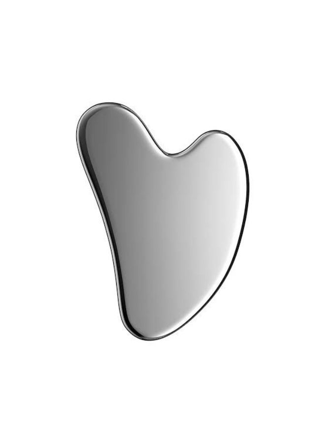 أداة غوا شا من الفولاذ المقاوم للصدأ للعناية الذاتية، أداة غوا شا معدنية للوجه، أداة غوا شا لعلاج الوجه والجسم - Image 1