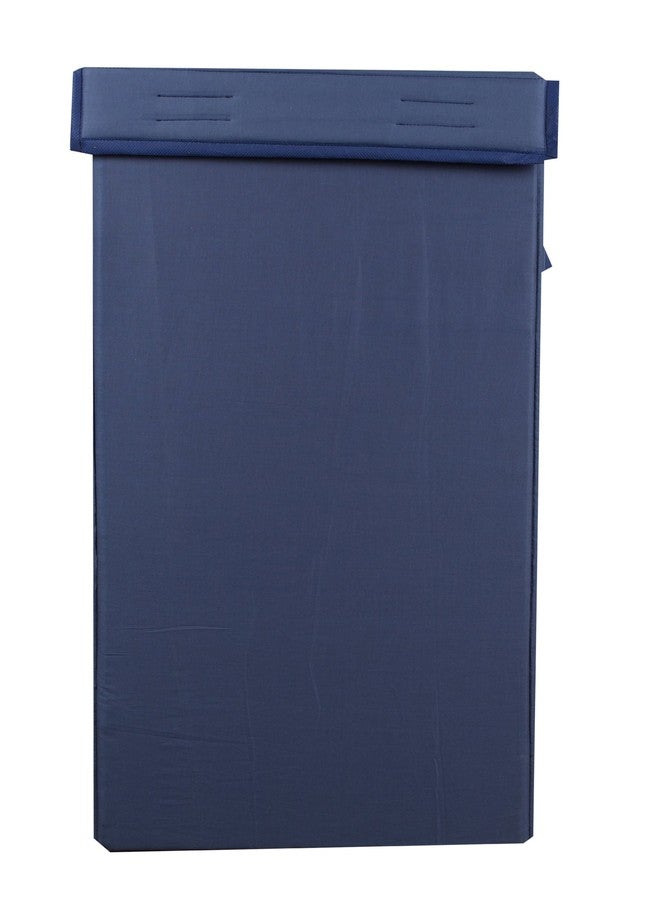 Shrey Creation Collapsible Laundry Basket with Lid and Handles – Large Foldable Hamper Bag for Clothes, Durable Fabric, Lightweight & Portable for Home, or Travel – (Navy Blue) - Image 2