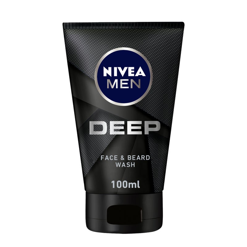 Nivea Men Deep Cleansing Face & Beard Wash Active Charcoal 100ml
