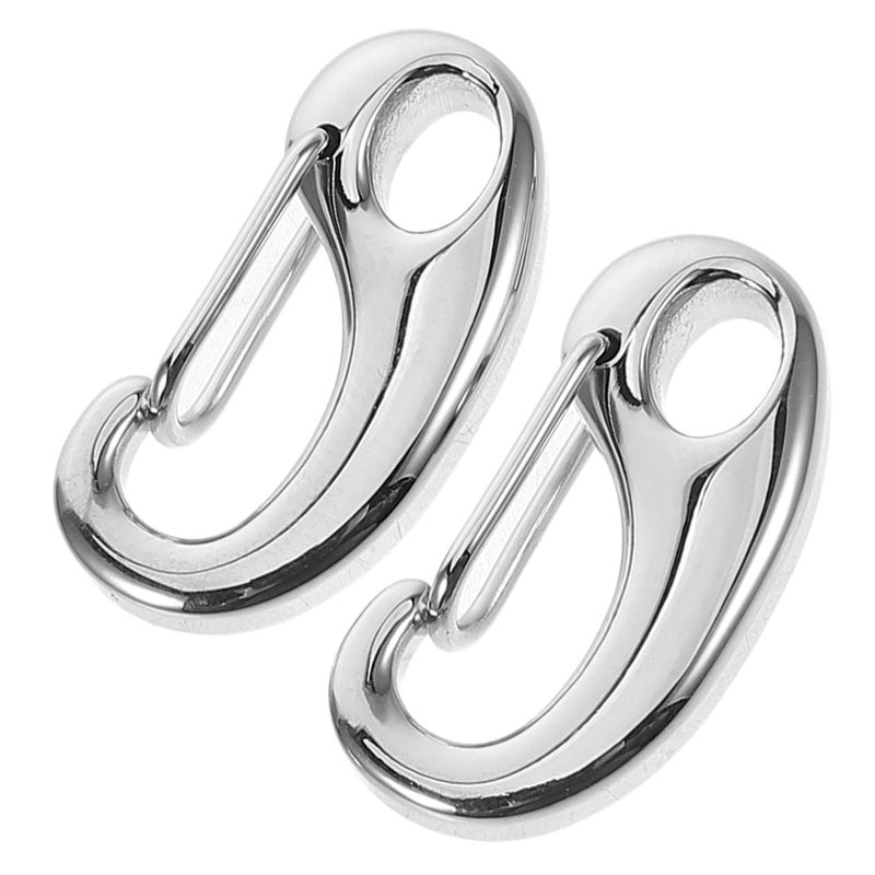 Stainless Steel Lobster Clasp Buckle Extension Chain Clip D Ring For DIY Flagpole Rope - Image 2