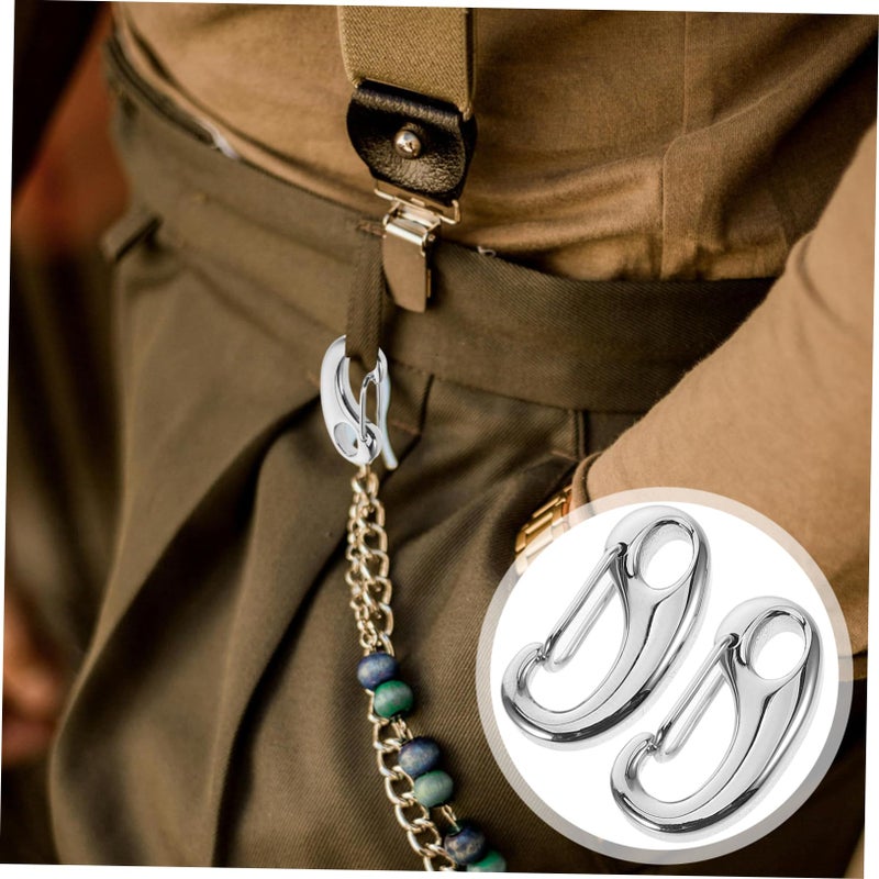 Stainless Steel Lobster Clasp Buckle Extension Chain Clip D Ring For DIY Flagpole Rope - Image 3