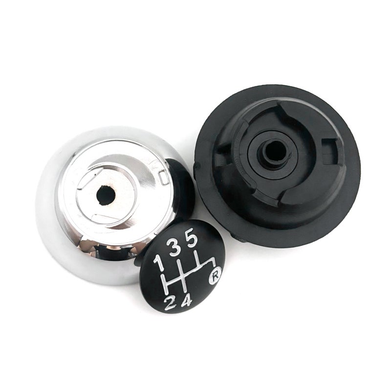 Manual Gear Shift Knob: 5-Speed Black And Silver ABS Material - Durable Easy Installation Gear Shift Knob for Fiat 500 2012-2018 - Image 3