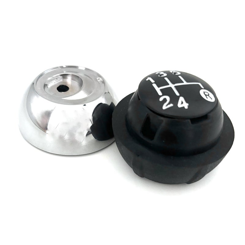 Manual Gear Shift Knob: 5-Speed Black And Silver ABS Material - Durable Easy Installation Gear Shift Knob for Fiat 500 2012-2018 - Image 2