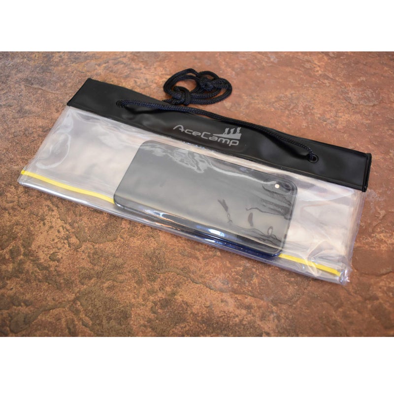 AceCamp Waterproof Map Case Holder, Watertight Map Carrier, Transparent Dry Bag Protector Pouch for Camping, Hiking, Documents, Electronics, Emergency, Outdoors - Image 1