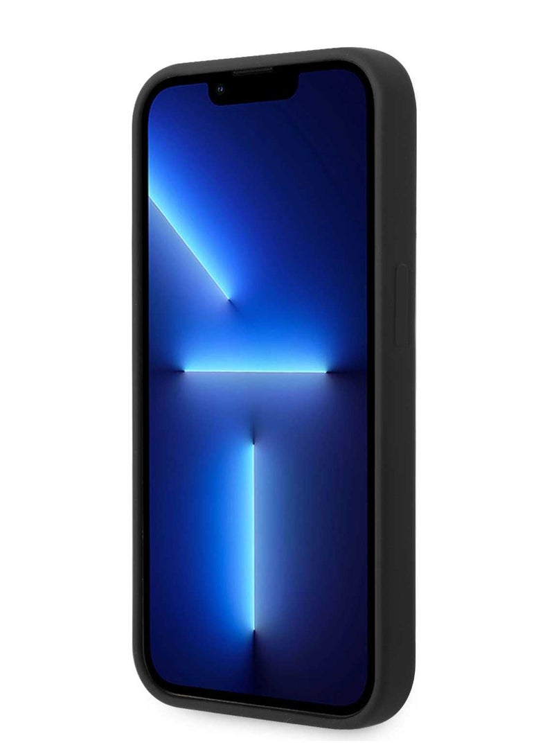 بي إم دبليو M غطاء سيليكون بأشرطة مائلة لهاتف أيفون 15 بروماكس - أسود - Image 3