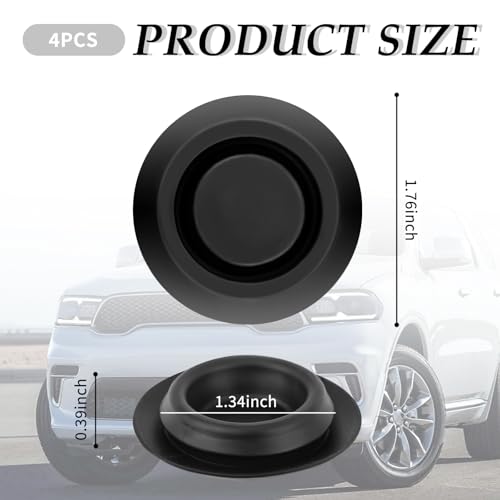 Salior 4PCS Round Car Floor Drain Plug,Rubber Plugs OEM 55177482AA for Water&Dust Resistant,Professional Car Accessories Compatible with Jeep Grand Cherokee Wrangler Dodge Caliber Durango - Image 2
