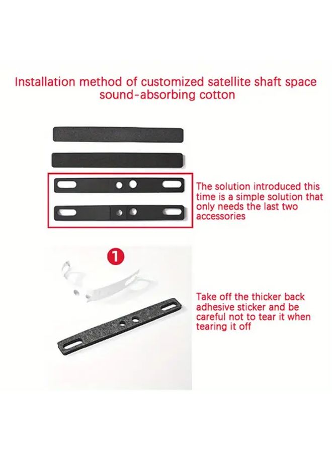 4 Pcs Mechanical Keyboard Sound Insulation Foam Noise Absorbing Keycap Set For 6 25u Spacebar - Image 3