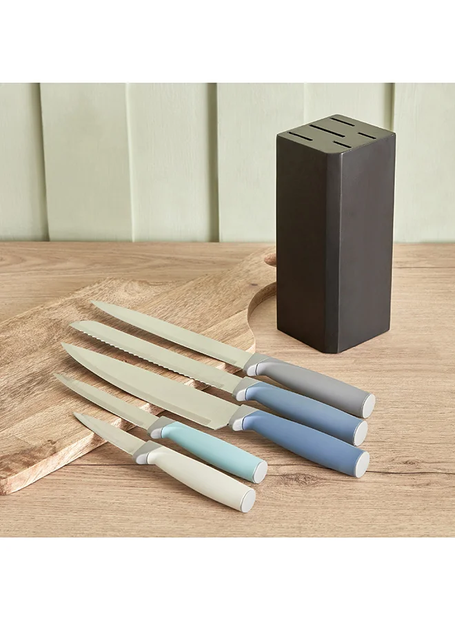 Home Box Cutelaria 6-Piece Knife Set with Block 20.32 x 1.5 x 4.5 cm