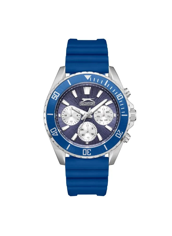 Slazenger Men's Multifunction Display Watch With Dark Blue Silicone Strap - SL.9.2274.2.02