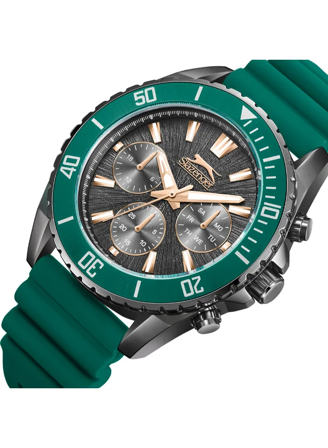 سلازنجر Men's Multifunction Display Watch With Dark Blue Silicone Strap - SL.9.2274.2.02
