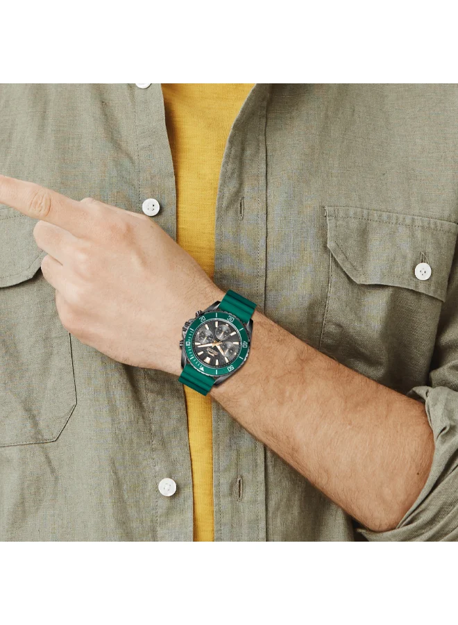 سلازنجر Men's Multifunction Display Watch With Dark Blue Silicone Strap - SL.9.2274.2.02