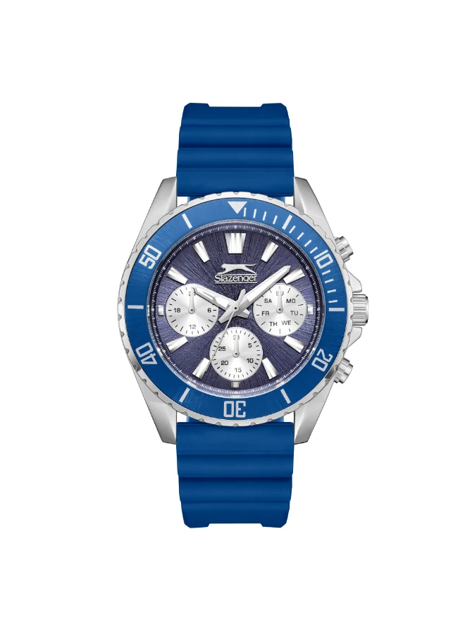 سلازنجر Men's Multifunction Display Watch With Dark Blue Silicone Strap - SL.9.2274.2.02