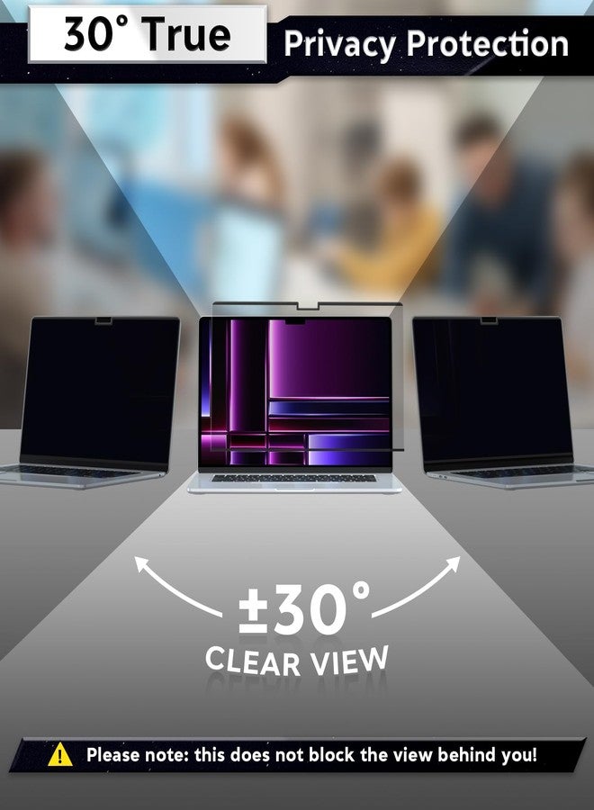 PYS Magnetic Privacy Screen Protector for MacBook Pro 16 Inch (2021-2023,M1,M2,M3,Pro,Max) + Camera Cover Slide 2 Pack - [Matte Anti-Glare] [Reduces Blue Light] - Image 3