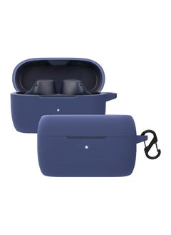 ماركة غير محددة غطاء حماية من السيليكون مقاوم للصدمات مع مشبك متوافق مع سماعات الأذن Jabra Elite 3 (أزرق داكن)  - Image 1
