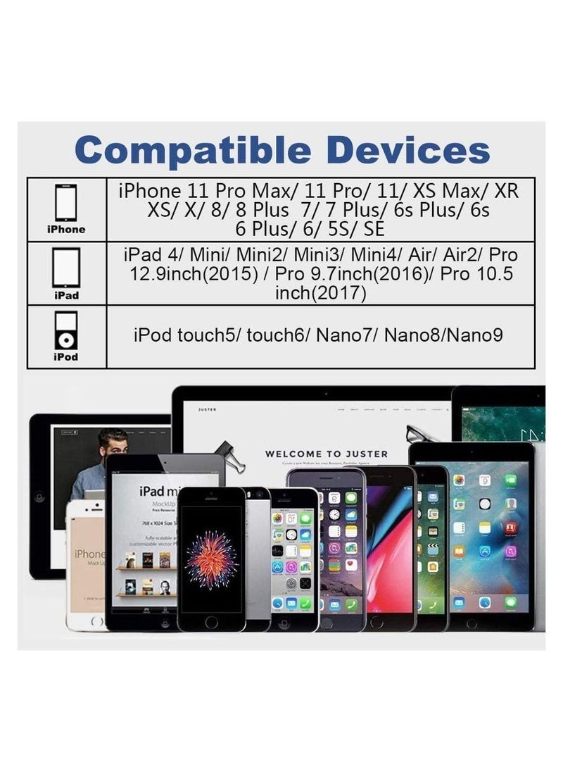 4Pack Original [Apple MFi Certified] Charger Lightning to USB Charging Cable Cord Compatible iPhone 14/13/12/11 Pro/11/XS MAX/XR/8