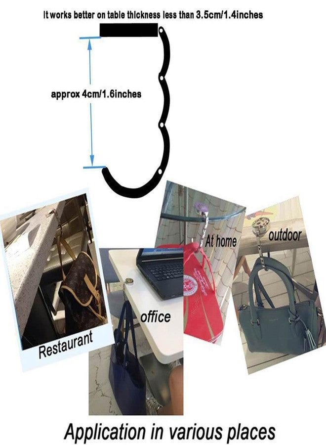 KSMD Variety Design Purse Hooks for Table and Bars,Portable Purse Hanger Organizers Hooks Handbag Pocketbook Holder Bag Storage for Desk,Foldable Folding Purse Table Hook Hanger - Image 5