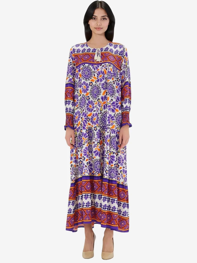 بيغ دارت فستان ماكسي بنقوش مع رباط