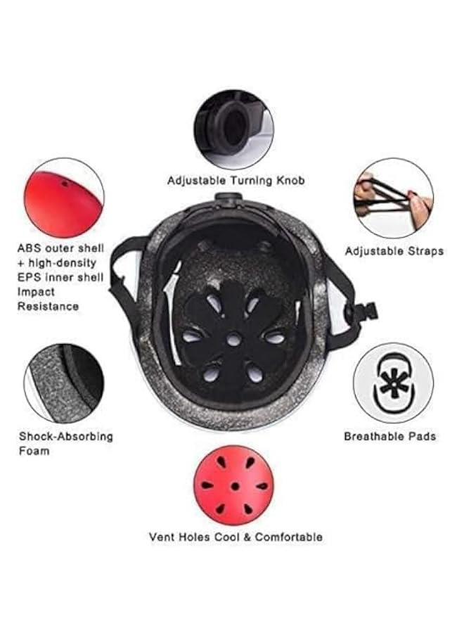 HOOKOR Bike Helmet Set with Knee Pads Elbow Pads Wrist Guards,Adjustable Helmet Protection Gear Set for Toddler Kids&Youth,Bicycle Helmet Roller Skate - Image 5