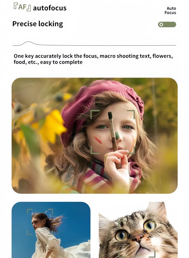 4K CCD Digital Zoom Student Digital Camera 64MP Portable Digital Photography Camera 180° Flip Screen Selfie Camera，with 64GB SD card