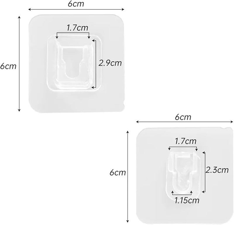 Double Sided Self Adhesive Invisible Hooks 20 Pairs Traceless Snap Holder For Home Bedroom - Image 3