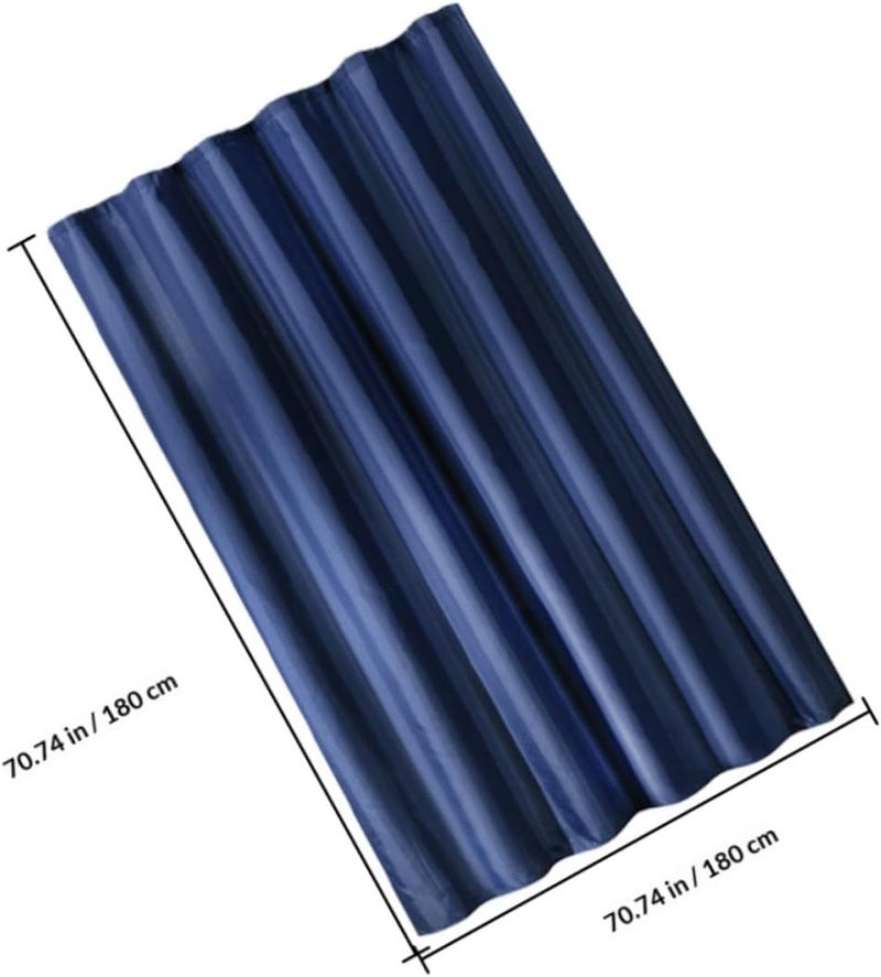 Waterproof Shower Curtain Polyester Fabric 180x180cm Blue Thick Opaque Bathroom Partition Curtain for Bathroom Decoration - Image 2