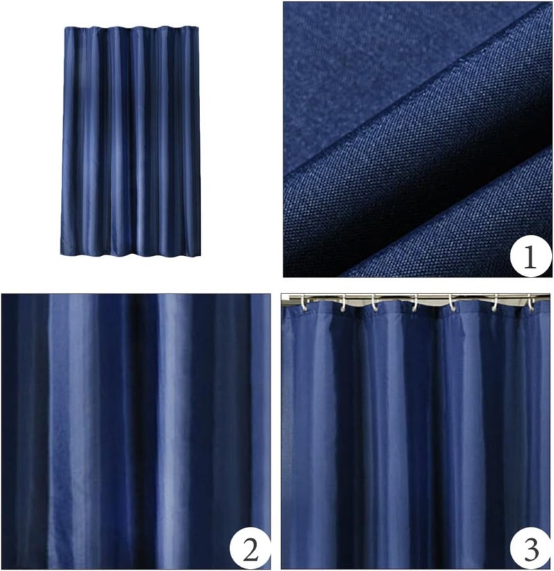 Waterproof Shower Curtain Polyester Fabric 180x180cm Blue Thick Opaque Bathroom Partition Curtain for Bathroom Decoration - Image 5