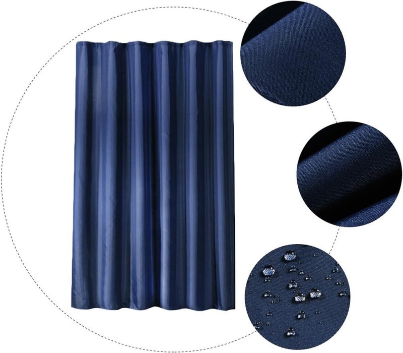 Waterproof Shower Curtain Polyester Fabric 180x180cm Blue Thick Opaque Bathroom Partition Curtain for Bathroom Decoration - Image 4