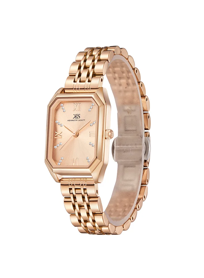 KENNETH SCOTT Women's Stainless Steel Analog Watch K23519-RBKK - 24 mm