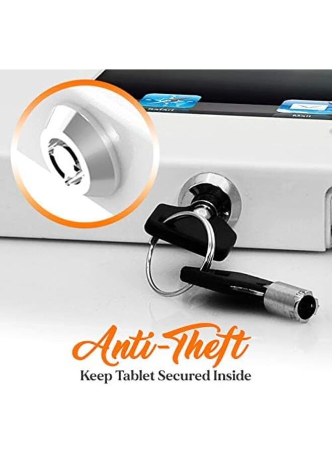 Pyle Anti Theft Tablet Security Case Holder 11 Inch Metal Heavy Duty Vesa Wall Mount Tablet Kiosk W Lock And Key Landscape Portrait Mounting For Ipad 2 3 4 Air Air 2 Tablets Pspadlkw08W  - Image 3