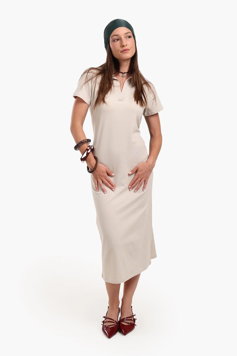 Carina Polo Neck Midi Dress - Image 1