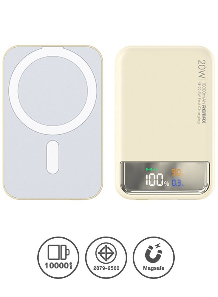 ريماكس بنك طاقة لاسلكي مغناطيسي من ريماكس RPP-525، سعة 10000 مللي أمبير/ساعة، شاحن محمول مع شحن سريع بقوة 15 وات، حزمة بطارية محمولة لأجهزة آيفون - Image 1