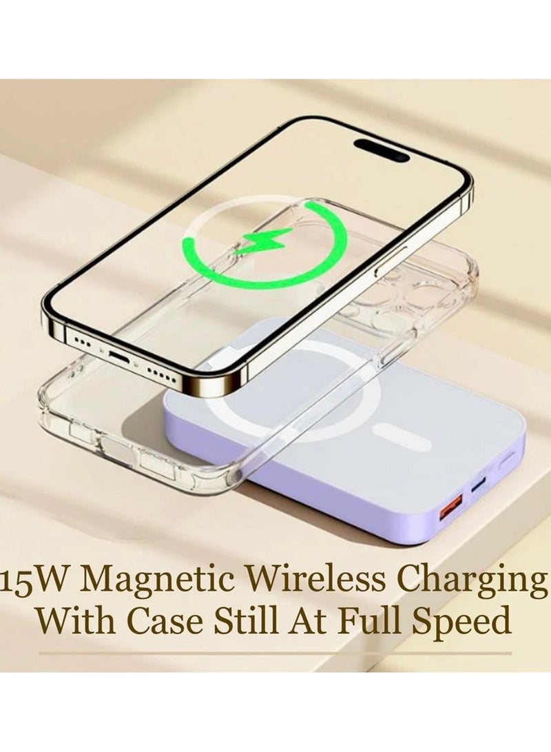 ريماكس بنك طاقة لاسلكي مغناطيسي من ريماكس RPP-525، سعة 10000 مللي أمبير/ساعة، شاحن محمول مع شحن سريع بقوة 15 وات، حزمة بطارية محمولة لأجهزة آيفون - Image 2