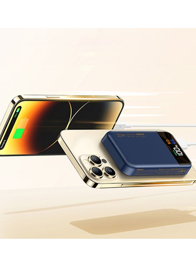 ريماكس بنك طاقة لاسلكي مغناطيسي من ريماكس RPP-525، سعة 10000 مللي أمبير/ساعة، شاحن محمول مع شحن سريع بقوة 15 وات، حزمة بطارية محمولة لأجهزة آيفون - Image 5