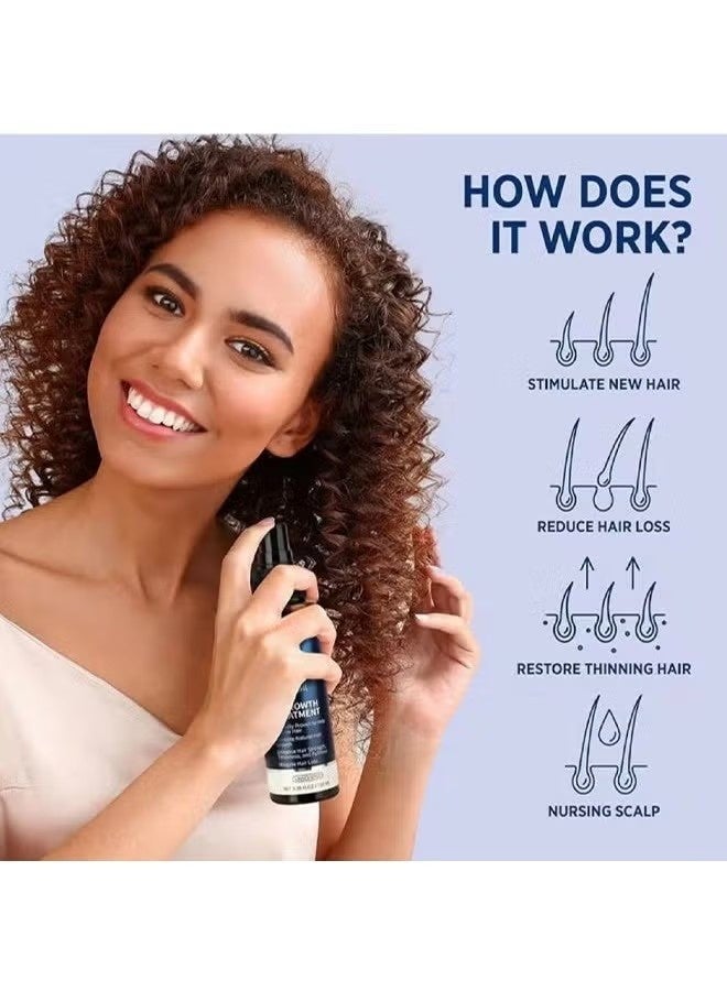 CARVENCHY Minoxidil Hair Regrowth Treatment,Hair Growth Serum 5% Minoxidil for Men and Women,Hair Regrowth Treatment for Stronger Thicker Longer Hair - With Biotin - Help to Stop Thinning and Loss Hair 3.38fl.oz/100ml - Image 4