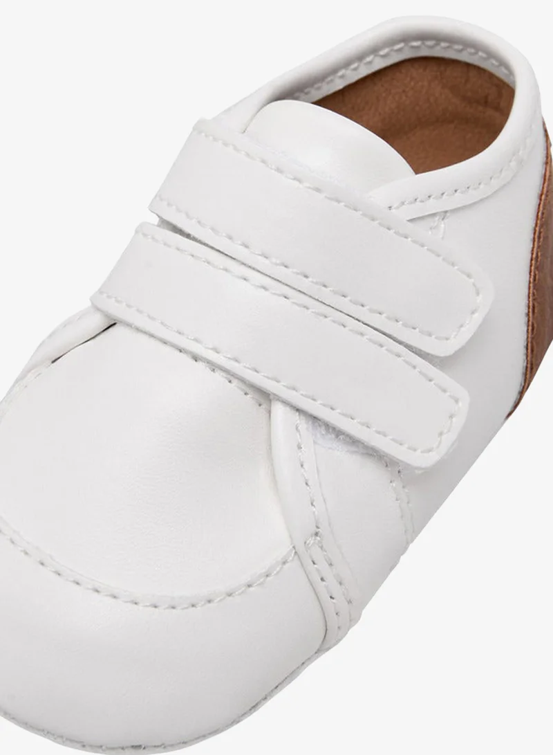 Barefeet Solid Booties with Hook and Loop Closure