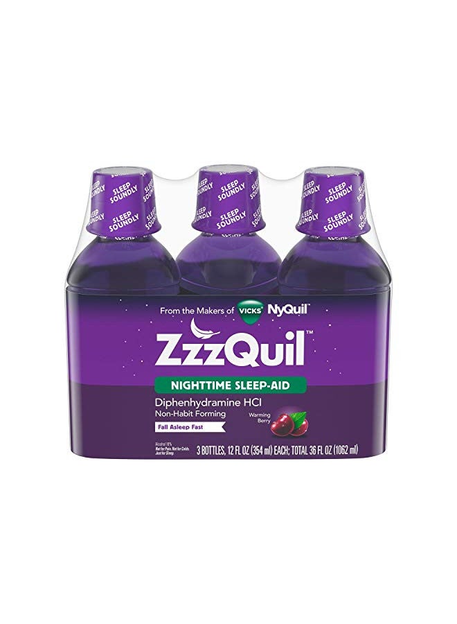 Vicks Zzzquil Nightime Sleep Ai Size 12z Zzzquil Nightime Sleep Aid 12z - Image 1