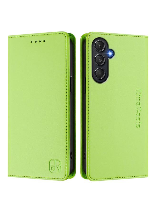 S-TOP Case For Samsung Galaxy M54 5G Global / F54 RC01 Dual-Folded Magnetic Suction RFID Leather Phone Case - Image 2