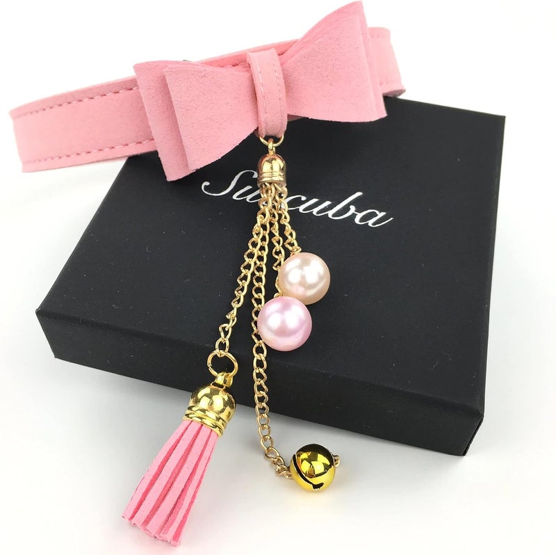 Intimate Lover Bell Choker Collar Necklace Lolita Bow Collar Cat Kitty Velvet Necklace - Image 5
