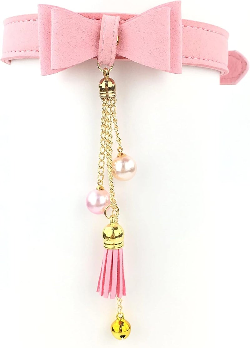 Intimate Lover Bell Choker Collar Necklace Lolita Bow Collar Cat Kitty Velvet Necklace - Image 3
