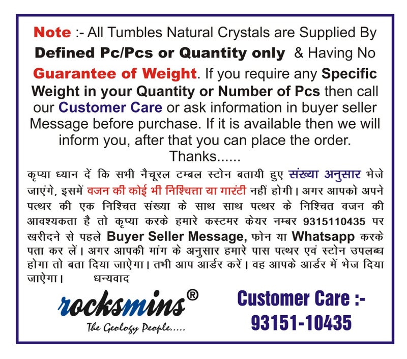 Rocksmins Citrine AAA Tumble 1 Pc (Single) 10-20 Gm 15-25mm Polished Original Natural Crystal Gemstone Stones for Reiki Healing Crystal Aura Cleaning Tumbling Chakras Balancing Vastu Meditation - Image 3